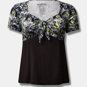 Warner Bros Beetlejuice Mansion Super Soft Tie Front Top